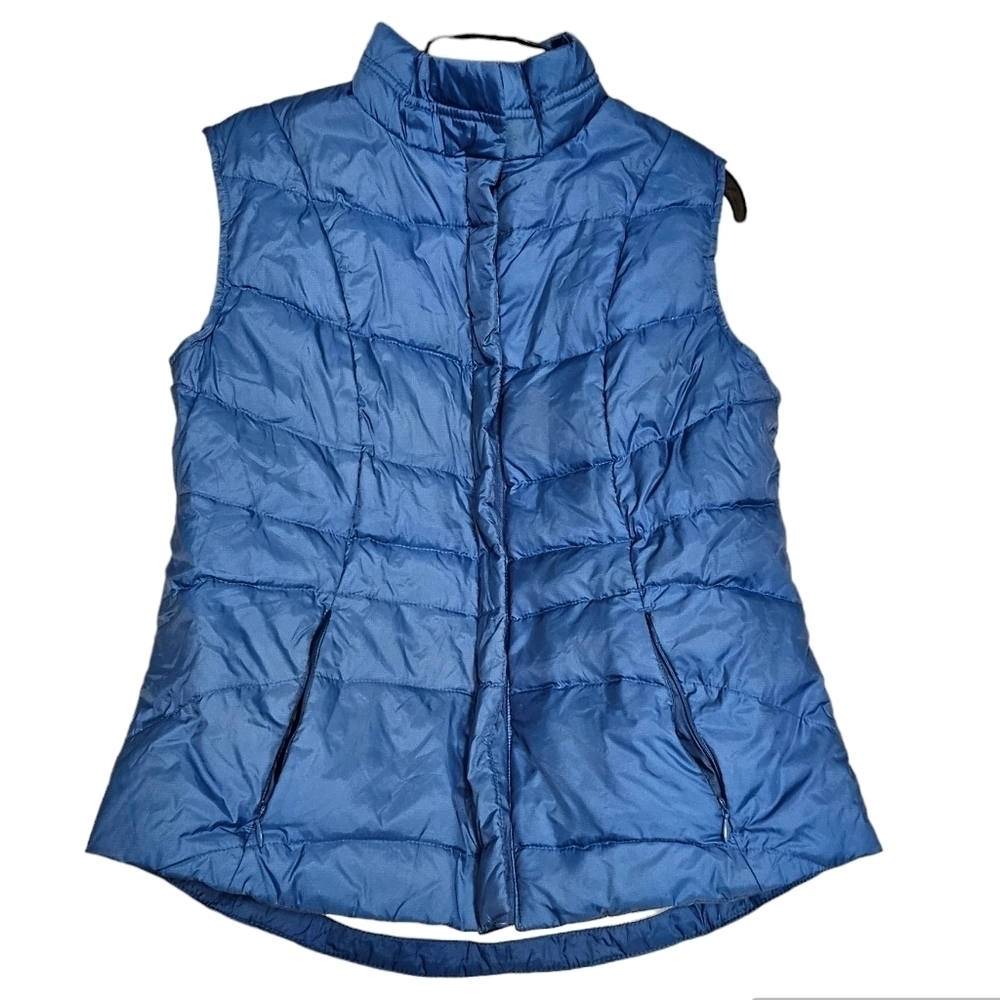 Northern Expedition Blue & Cream 50% Down Filled Puffer Vest Size L 12-14
